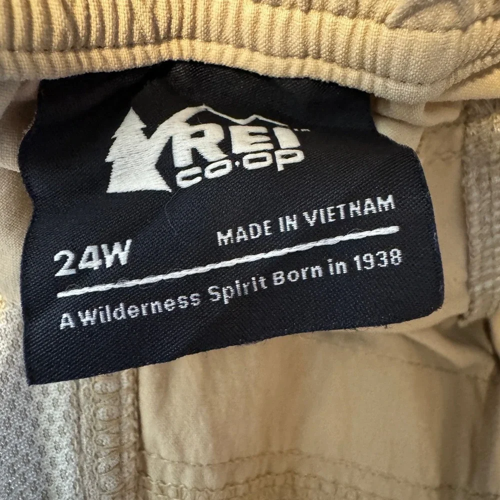 REI-Coop Sahara Convertible Cargo Pants Women's 24W Tan Outdoor Hiking Ankle Zip - Picture 5 of 12